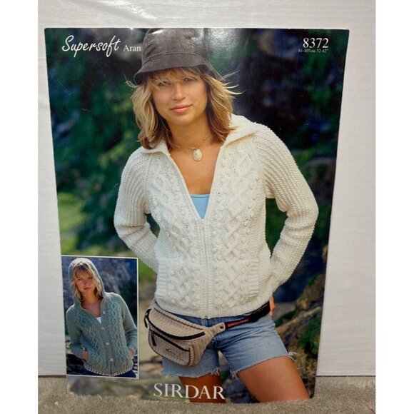 Sirdar Knitting & Crochet Pattern Leaflets For Sweaters 2 Ply DK & Aran Set of 3 - Picture 6 of 7